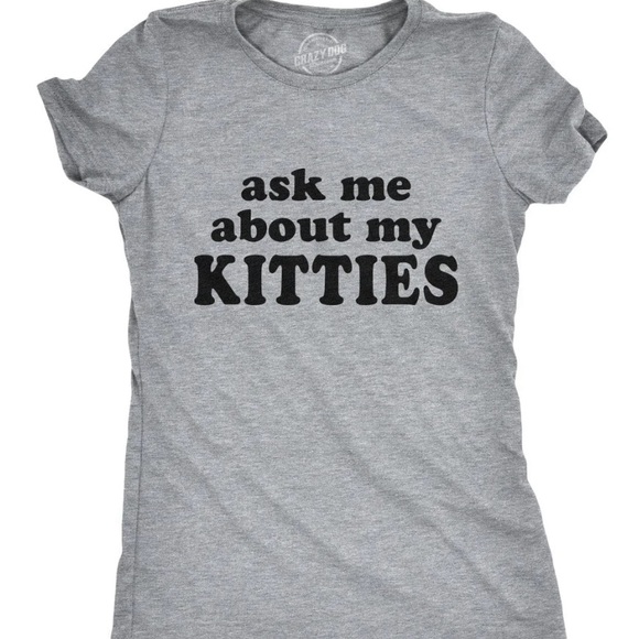 Ask Me About My Kitties Graphic T-Shirt - Picture 1 of 2